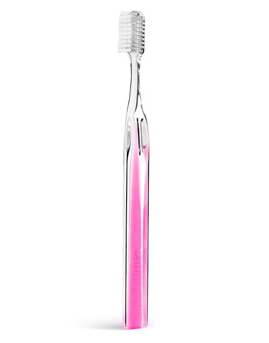 Supersmile Crystal Collection Toothbrush, Pink Diamond, Manual Toothbrush, Patented 45° Angled Soft Bristle Toothbrush with Dupont® Bristles, Ergonomic Handle for Sensitive Teeth, Safe for Veneers