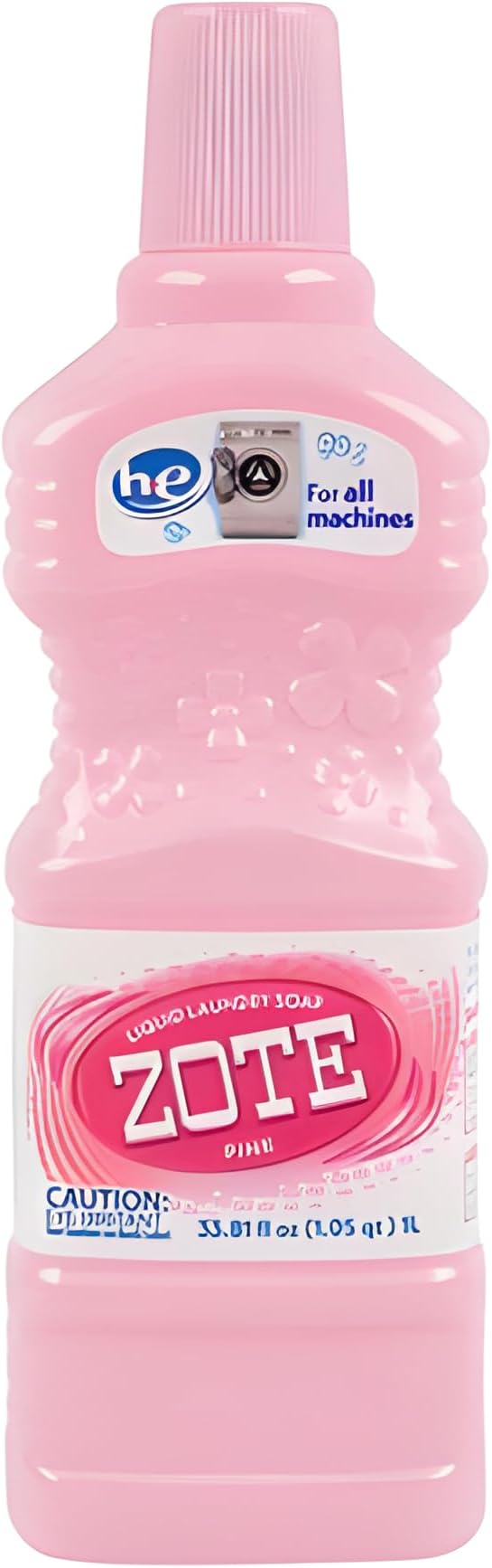âZote Pink Liquid Laundry Soap, 6-Pack (33.81 fl oz each), HE & Standard Machines, Gentle & Effective Cleaningâ