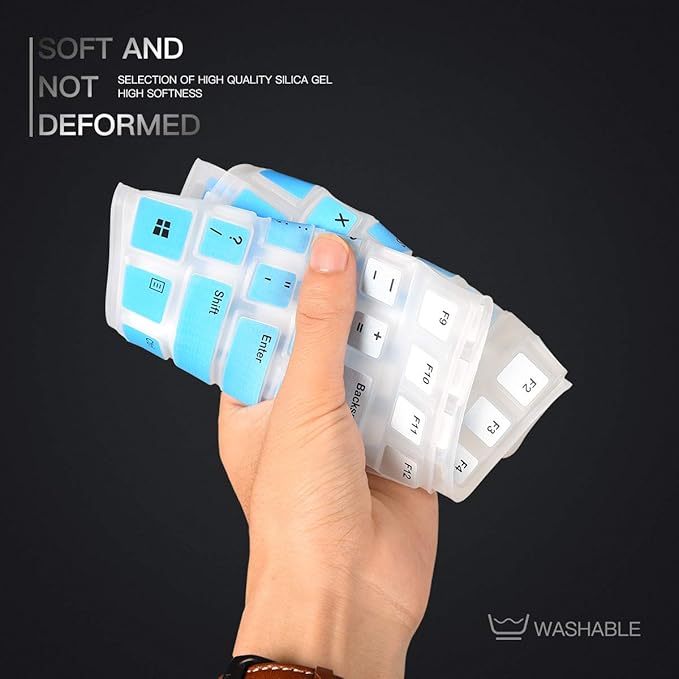Keyboard Cover for Logitech MK370 MK295 MK270 K270 Keyboard, Logitech MK370 MK270 K270 Keyboard Skin Protector - Gradual Mint