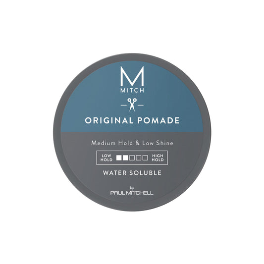 MITCH by Paul Mitchell Original Pomade for Men, Medium Hold, Low Shine Finish, Water-Soluble, For All Hair Types, 3 oz.