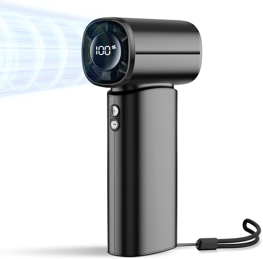 Skiennix Portable Handheld Fan - 100-Speed Adjustable Mini Turbo Fan with 6000mAh Battery | Strong Airflow & LED Display