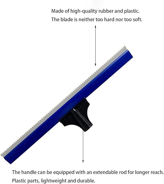20in Epoxy Squeegee, Teeth Notched Squeegee for Self Leveling Cement Urethane Epoxy Floor Wall Spreader, Lightweight Professional Epoxy Tool for Garage Floors Driveways Walls