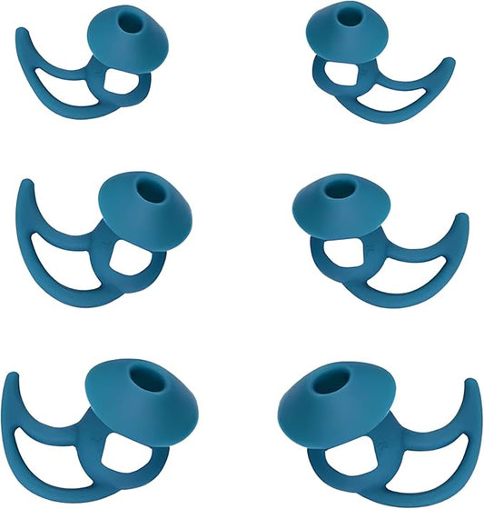 CYADCI Silicone Earbud Tips 3 Pairs SML Soft and Comfortable Noise Isolation Replacement Blue Ear Tips Compatible with Bose QuietComfort and Sport Earbuds