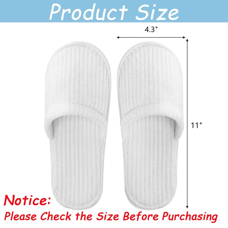 Frcctre 20 Pairs White Disposable Slippers, Closed Toe Soft Coral Fleece SPA Slippers for Women and Men, Comfortable Non-Slip Disposable Slipper for Travel Guests Hotel Home Salon