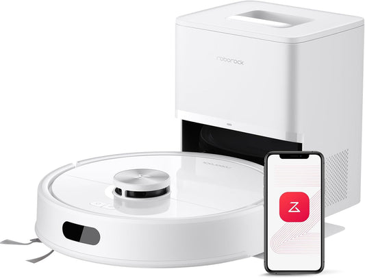 Roborock Q7 M5+ Robot Vacuum & Mop - 10000Pa Suction, Self-Emptying, App Control | White