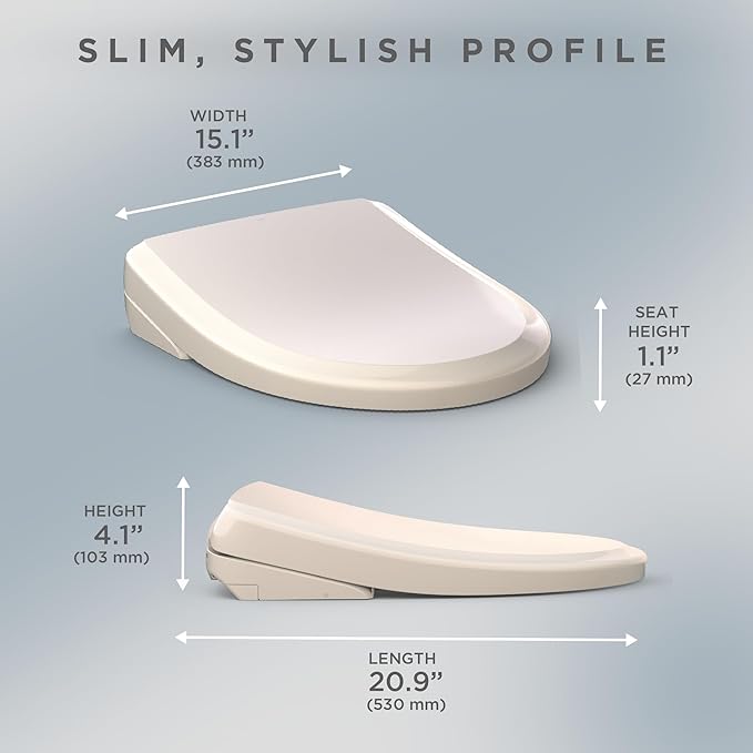 TOTOÂ® WASHLETÂ® S7A Electronic Bidet Toilet Seat with EWATER+Â® Bowl and Wand Cleaning and Auto Open and Close Classic Lid, Elongated, Sedona Beige - SW4734#12