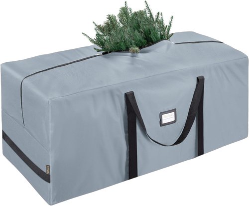 BALEINE Christmas Tree Storage Bag - Heavy Duty 900D Oxford Fabric, Extra Large with Dual Zippers & Reinforced Handles | Grey