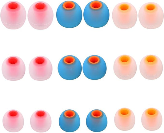 MMYQXI Silicone Replacement Earbud Tips Earbud Covers Ear Tips Fit for in-Ear Headphones (Inner Hole 3.8mm -5.1mm) Earbud Replacement Tips 9 Pairs