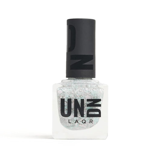 Vegan Nail Polish - 0203 Splatter - Long-Lasting Pastel Pink & Blue Paint Splatter | 0.5 oz