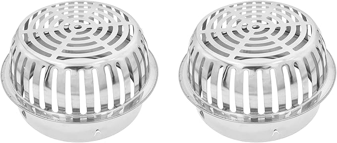 Roof Floor Drain,SAFYY 304 Stainless Steel Roof Drain Dome,Balcony Roof Dome Drain Cover,Yard Outdoor Anti Blocking Strainer,Gardens Gutter Cleaning Tool,Rain Bucket Drainage Parts (2, 160mm/6.3")