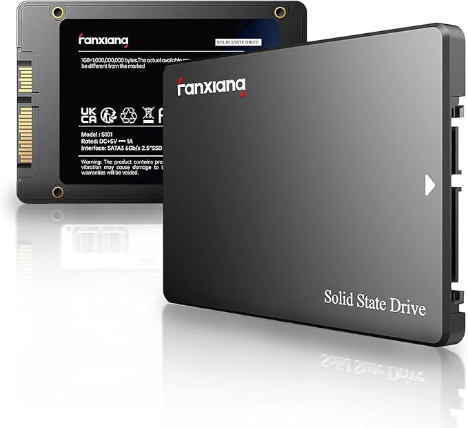 fanxiang S101 1TB SSD SATA SSD 1TB Internal Solid State Drive SATA III 6Gb/s 2.5" SSD, UP to 520MB/s, 3D NAND TLC, Upgrade Laptop PC and Desktops