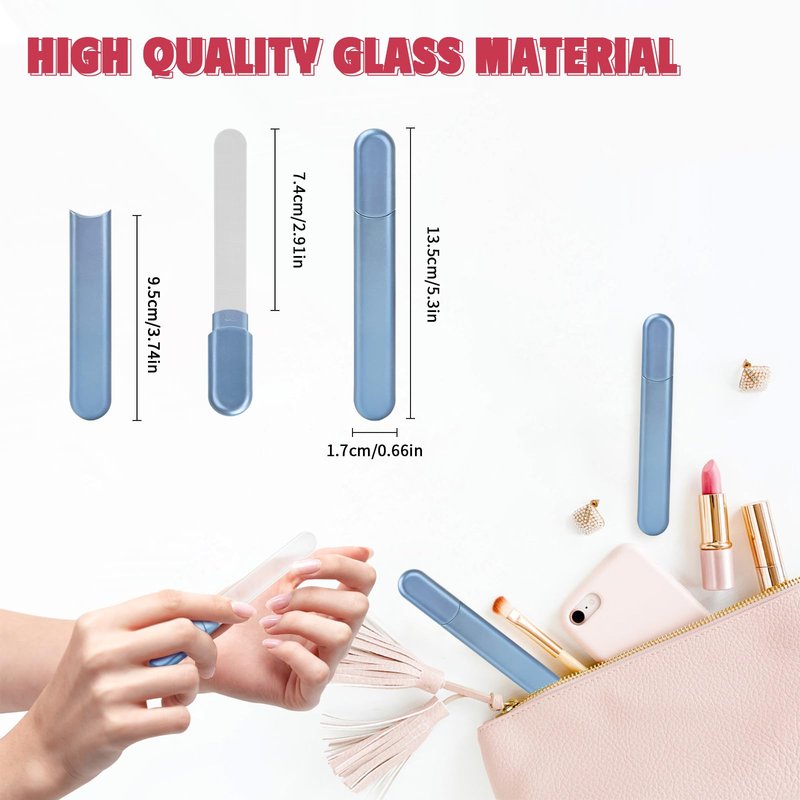 Birthday Gifts for Women,Glass Nail File with Case,Stocking Stuffers for Women Friends Teens Girls,Mothers Day Gifts for Mom Wife Girlfriend,Crystal Fingernail Files Professional Foot Nail Care Tool