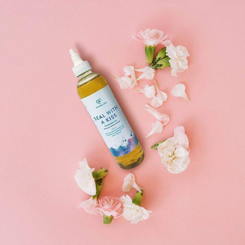 Moisture Love Seal with a Kiss Finishing oil for Hair Moisturizing and Polishing. Curly Hair Care Product with Argan Oil and Castor Oil. Sulfate Free. 8oz