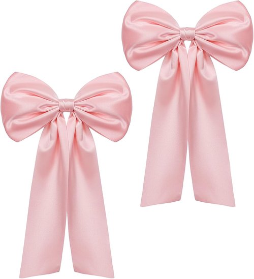 Big Pink Bow Decoration by [Brand Name] - Oversized Coquette Bows for Backdrop | 25.6" X 41.3"