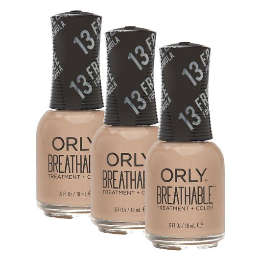 Orly Breathable Nail Color - Down To Earth | Long-Lasting 0.6 Fl Oz (Pack of 3)