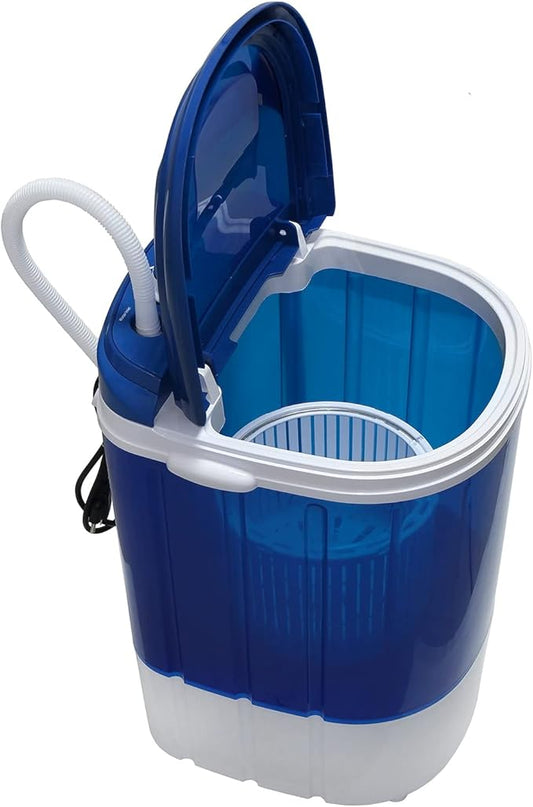 HTTMT- 7LB Capacity Portable Mini Washing Machine w/Spinner Timer Control Compact Clothes Laundry Washing Machine For Apartment Traveling RV Water Saving Kids [P/N: ET-HOME007-BLUE]