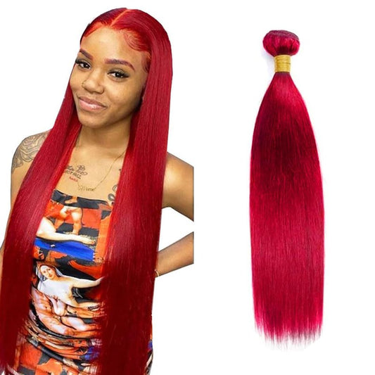 Burgundy Straight Bundles Red Human Hair Bundle Red Straight Bundle Human Hair 28 Inch Burgundy Bundles