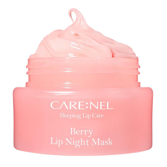 Lip Mask Overnight 23g (Berry) - Moisturizer for Dry Lips - Overnight Treatments Balm, Day and Night Repair Gloss, Scrubs Exfoliator