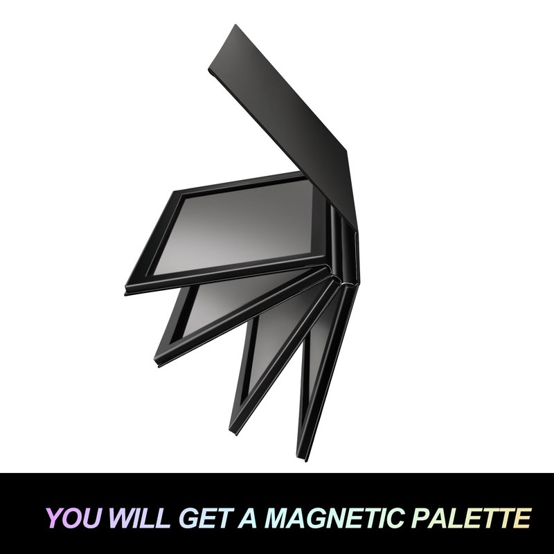 SZDYM 4-Layer Magnetic Makeup Palette Empty, Large Depotting Makeup Palette for Eyeshadow, Blush Powder, Lipstick