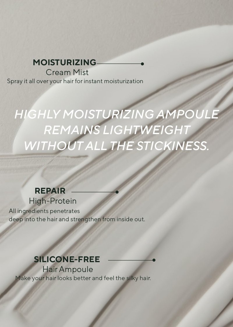 AROMATICA Quinoa Protein Hair Ampoule 3.38 fl. Oz - Vegan Protein Hair Growth Serum for Silky Hair | Nourishing Dry, Damaged Hair | Silicone Free