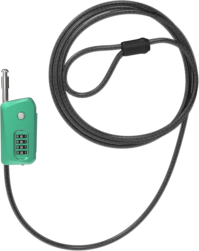 UP Security 6ft Python Cable Lock for Bike, Bicycle, Trail Camera, 4 Digit Combination Lock, Heavy Duty Anti Theft Candado, Adjustable Locking Cable for Trail Cam, Kayak, eBike, Outdoor Equipment