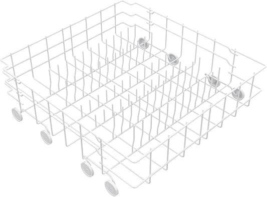 UPGRADED 808602302 5304535768 Dishwasher Lower Rack Replacement Compatible with Frigidaire,Kenmore Dishwasher Rack Parts with 154174501 Wheels Replace 154432602 154432601 154319706 Dishwasher Racks