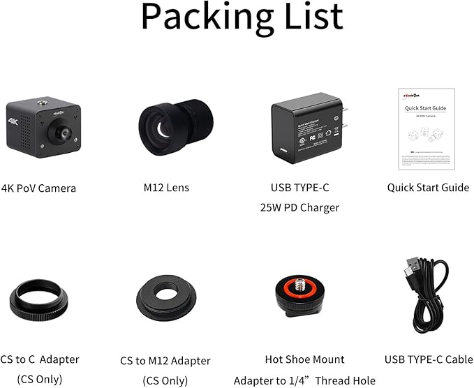 zowietek 4K Native NDI|HX3 POV Box Camera PoE, ZowieCAM, SDI & HDMI & UVC Output, Standalone RTSP/RTMP(s)/SRT Live Streaming, Ultra-Compact, Interchangeable Lens, PC/Mobile Phone/Tablet Control (CS)