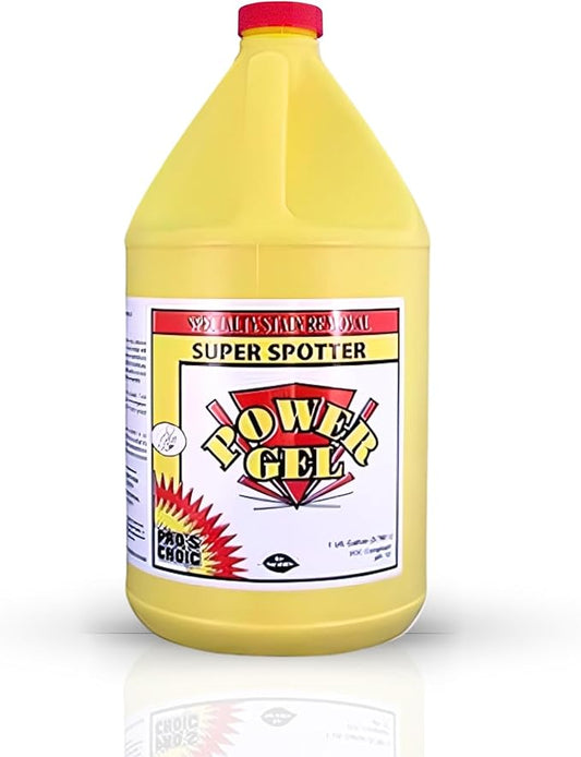 Pro's Choice Clothing Stain Remover Power Gel Super Spotter - Fabric Stain Remover for Clothes Laundry & Spot Remover - Stain Removal for Stubborn Ink - Grease Stain Remover for Clothes (1 Gallon)