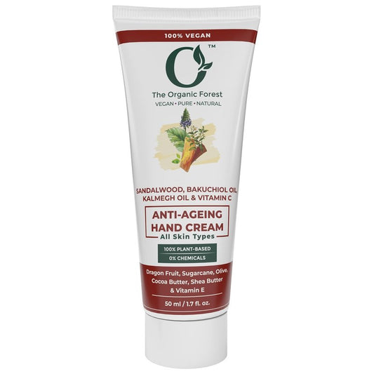 Anti-Aging Hand Cream with SPF Protection - Plant-Based Formula with Bakuchiol, Shea Butter & Vitamin C | Moisturizes Dry, Cracked Hands
