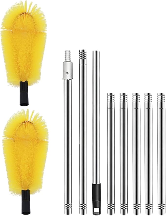 Long Gutter Cleaning Tool from The Ground Gutter Cleaning Tool with Brush Head Drainage Grooves Cleaning Tool