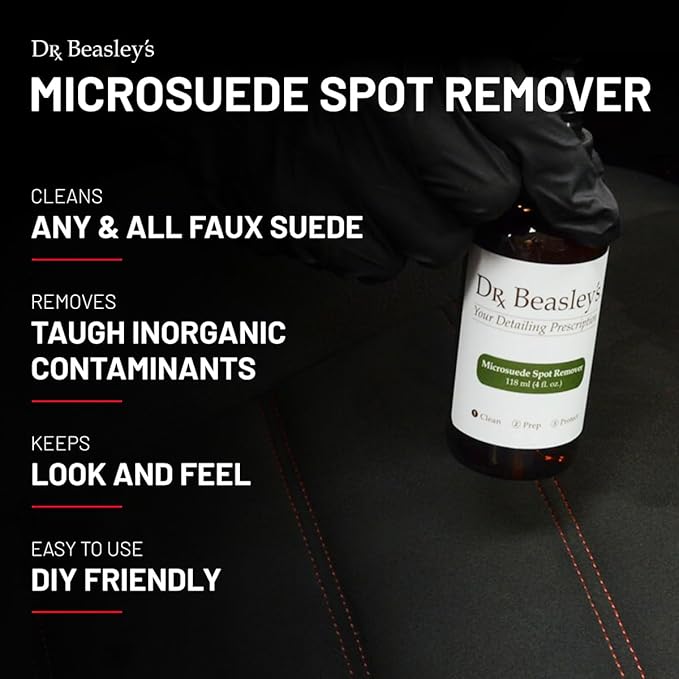 Dr. Beasley's Microsuede Spot Remover 12 fl oz - Specially Formulated for Faux Suedes, Preserves Softness, Wipe Away Ink, Dye Transfers, Stains