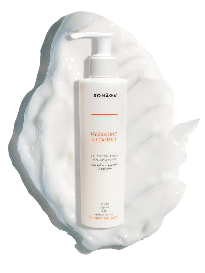 SONAGE Hydrating Facial Cleanser - Gentle Cream Face Wash & Makeup Remover with Aloe, Chamomile & Vitamin E | Non-Stripping, Moisturizing Formula