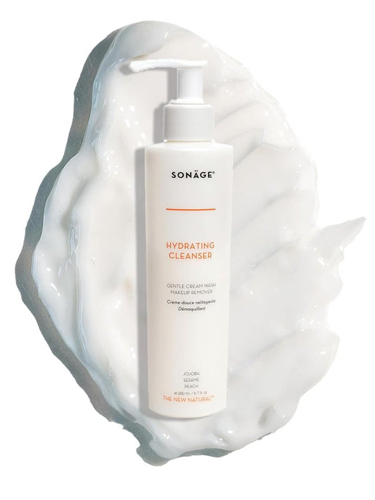 SONAGE Hydrating Facial Cleanser - Gentle Cream Face Wash & Makeup Remover with Aloe, Chamomile & Vitamin E | Non-Stripping, Moisturizing Formula