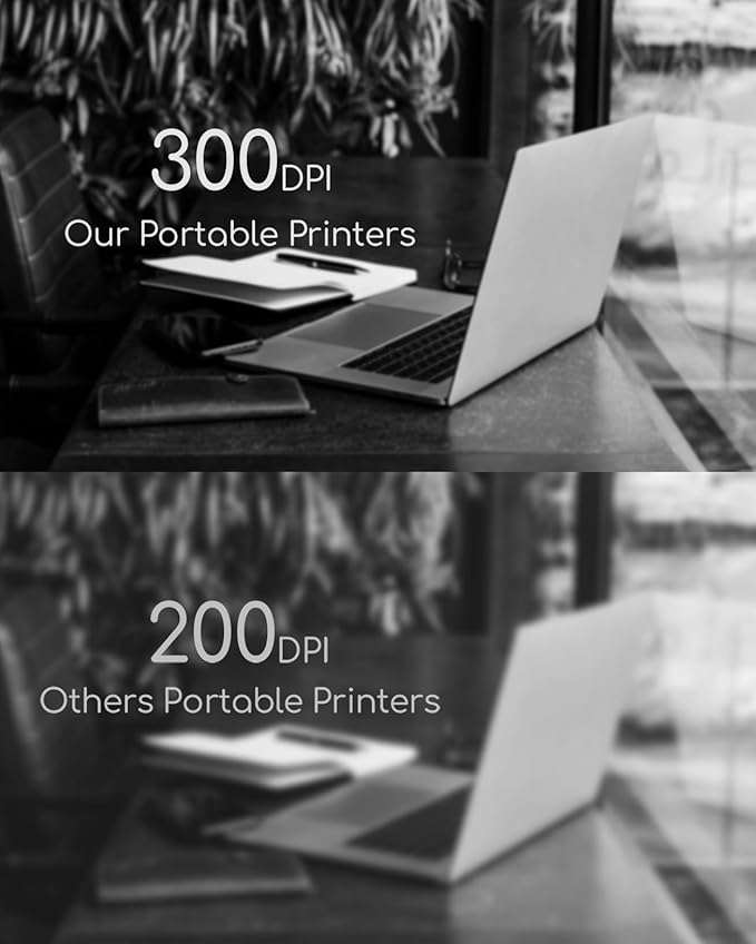 Portable Printers Wireless for Travel, A285M Small Inkless Thermal Printer, Bluetooth Mobile Printer Support 8.5" X 11" Letter & A4 Thermal Paper, Compatible with iPhone Laptop for Home Office Receipt