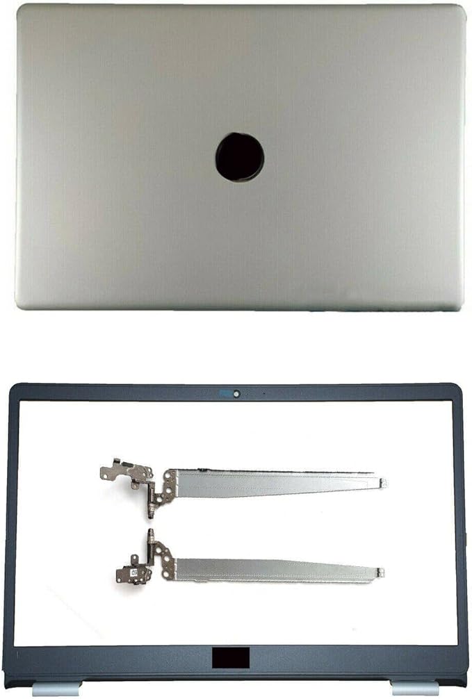 Wzqrps New Replacement Laptop LCD Cover Back Rear Top Lid Hinges Front Bezel for Dell Inspiron 15 5000 5593 032TJM 32TJM YCYPN 0YCYPN AP2RI000200 Silver