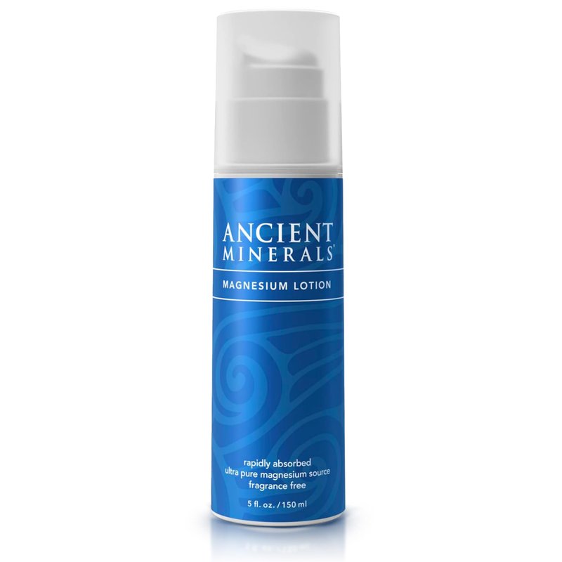 Ancient Minerals Magnesium Lotion – Zechstein Magnesium Chloride Cream with Shea Butter, Organic Oils & Hyaluronic Acid for Skin Hydration, Non-Greasy Body Lotion, 5oz