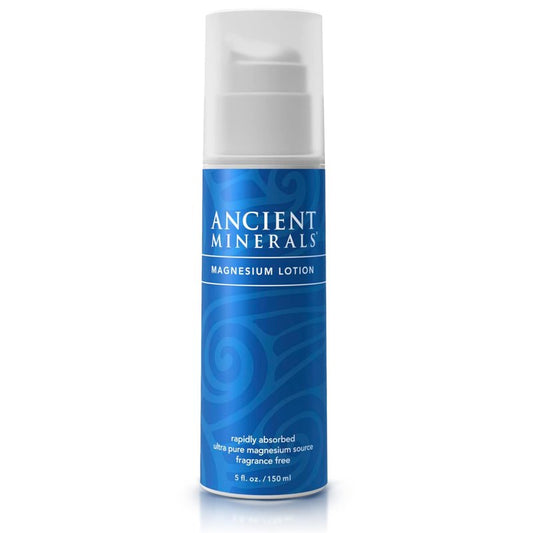 Ancient Minerals Magnesium Lotion – Zechstein Magnesium Chloride Cream with Shea Butter, Organic Oils & Hyaluronic Acid for Skin Hydration, Non-Greasy Body Lotion, 5oz