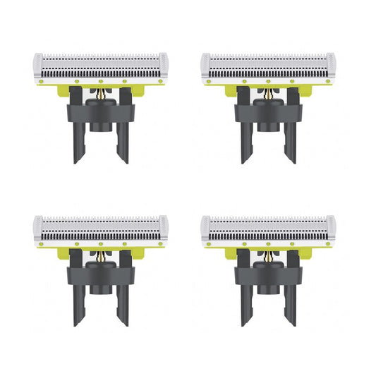 4 Pack Replacement Blades with 5 Guide Combs Guards Kit Compatible with Philips Norelco Oneblade QP2515,QP2520,QP2530,QP6510,QP6520,QP6530…Models.