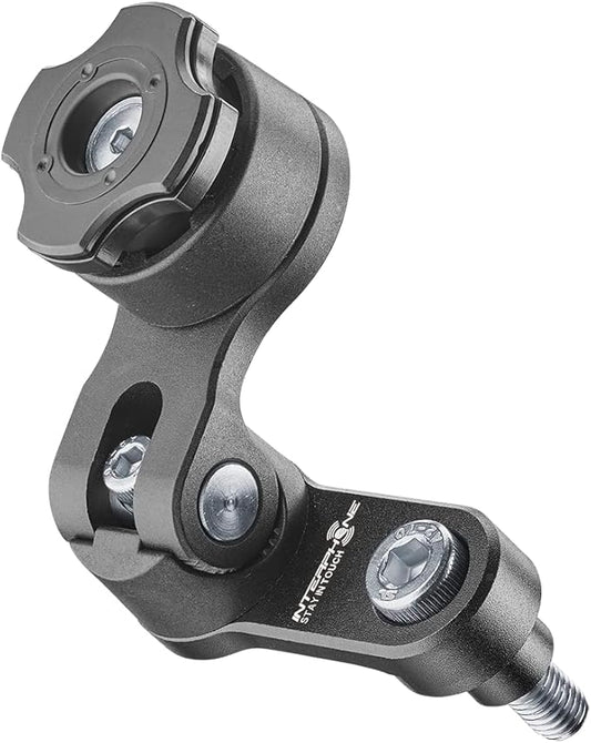 Interphone, Barclamp Mount, Attachment Bracket for The Riser of The Motorbike, Flexible and Practical, Multi-Adjustable and Compatible with Clutch Lever Collar Screws