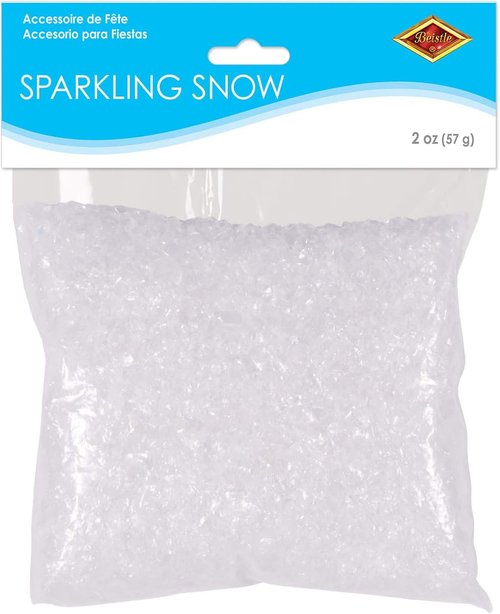 Beistle Sparkling Snow - 2 Ounce White Decorative Snow for Holiday Crafts & Decor