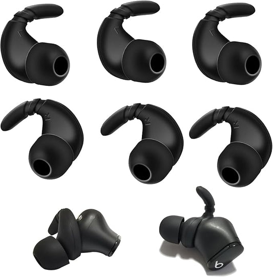 Silicone Ear Hook for Beats Earbuds, Universal Anti-Slip Replacement Ear Tips Compatible with Beats Studio Buds+/Beats Flex, 3 Pairs