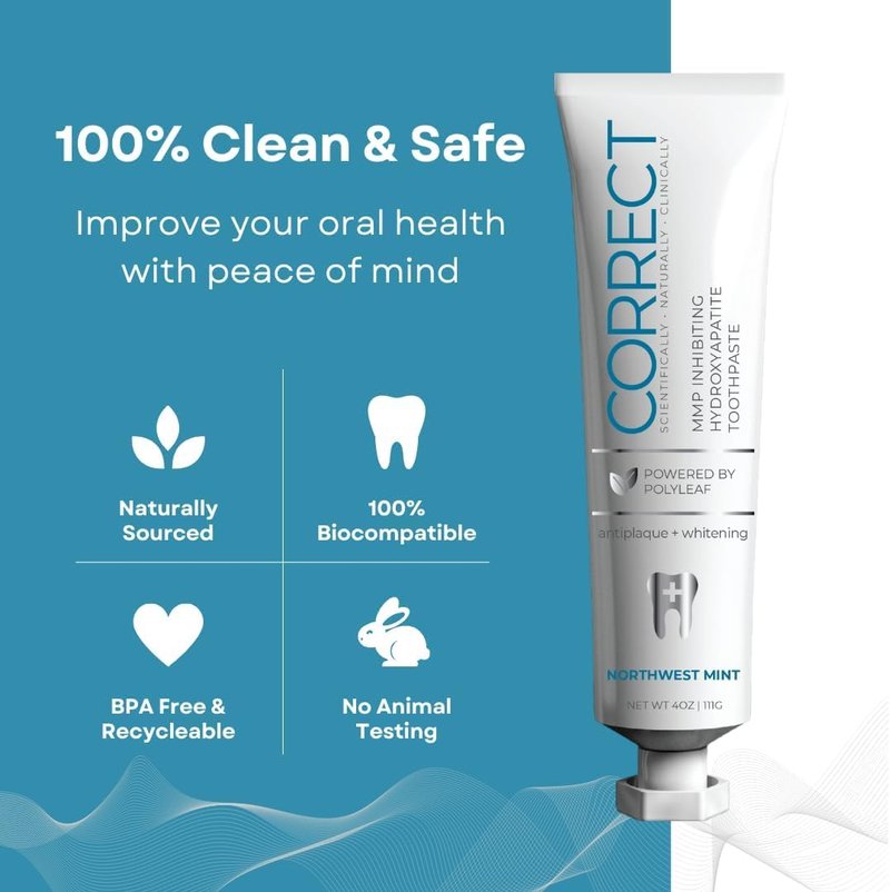 Fluoride-Free Nano-Hydroxyapatite Toothpaste – Whitening, Sensitive Teeth, MMP Inhibiting, Antiplaque, Remineralizing, Created by Doctors + Dentists for Gum Health, SLS-Free, Made in USA, 4oz, 2-Pack