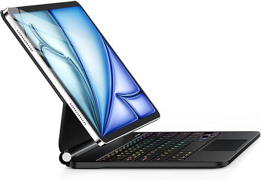 GGQFGTOJ Keyboard Case for iPad Air 13 inch (M3 2025/M2, 2024),iPad Pro 12.9 inch (3/4/5/6th Gen)，Magic-Style Magnetic – Floating Cantilever Stand – Backlit Keyboard Case with Multi-Touch Trackpad