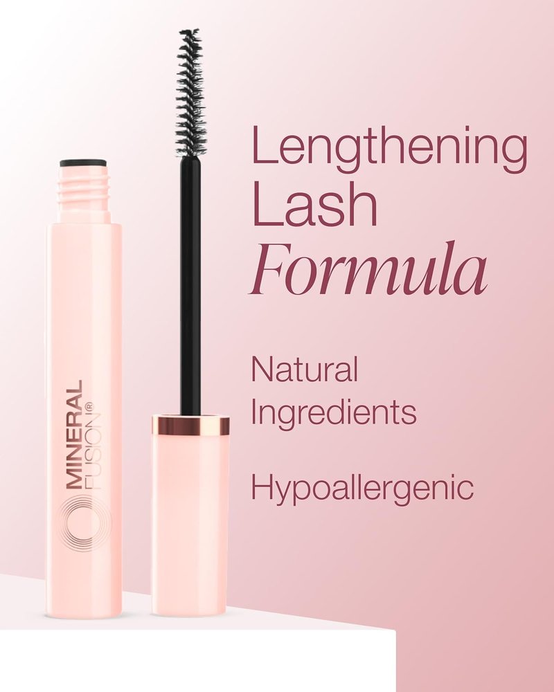 Mineral Fusion So High Mascara - Lengthening Formula for Long, Lush Lashes | Hypoallergenic, Black, No Smudge