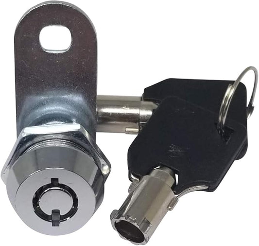 Admiral Locks Tubular Cam Lock, Keyed Alike Removable Key RV Compartment Storage Lock Cabinet Locks (Chrome Pack of 1, 5/8 Inch 180°)