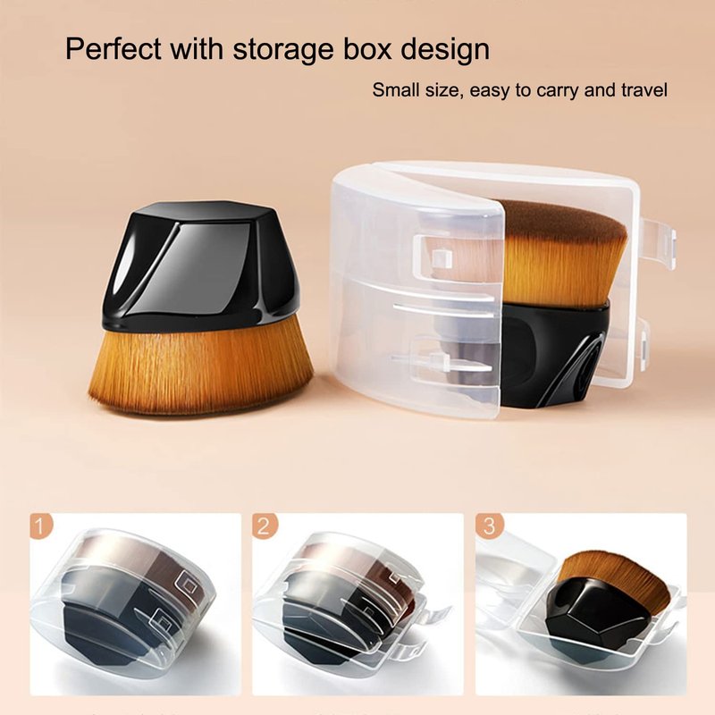 PHOERA Full Coverage Makeup Set - Mushroom Head Air Cushion CC Cream Natural Foundation, Concealer, Primer, Powder & Foundation Brushes (102 Nued +02 Natural CC)