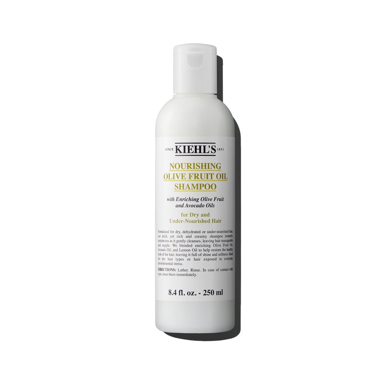 Kiehl's Nourishing Olive Fruit Oil Shampoo, Moisturizing Hair Shampoo for Dry & Damaged Hair, Leaves Hair Soft and Shiny, Restores Shine, with Avocado Oil & Lemon Oil - 8.4 fl oz