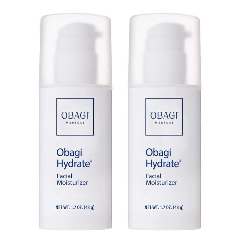 Obagi Hydrate Facial Moisturizer – Non-Comedogenic Intensely Hydrating All Day Moisturizer that Combats Dryness with Tara Seed Extract, Shea Butter & Avocado Oil – All Skin Types – 2-Pack, 1.7 oz ea
