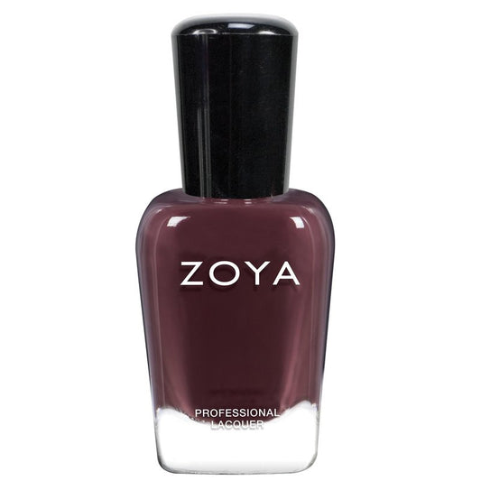 ZOYA Debbie Nail Polish, Plum Brown Cream Polish, Cool-Tone Sultry Naturel Collection Color, Long-Wear Big10Free Vegan, 0.5 fl oz