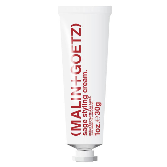 MALIN+GOETZ Sage Styling Cream | Flexible Hold Styling Cream for All Hair Types | Adds Shine, Definition + Volume | Tames Frizz + Flyaways | Nourishing Formula | Cruelty-Free (1 Fl Oz)